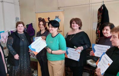 Completion of the cutting and sewing course in Senaki